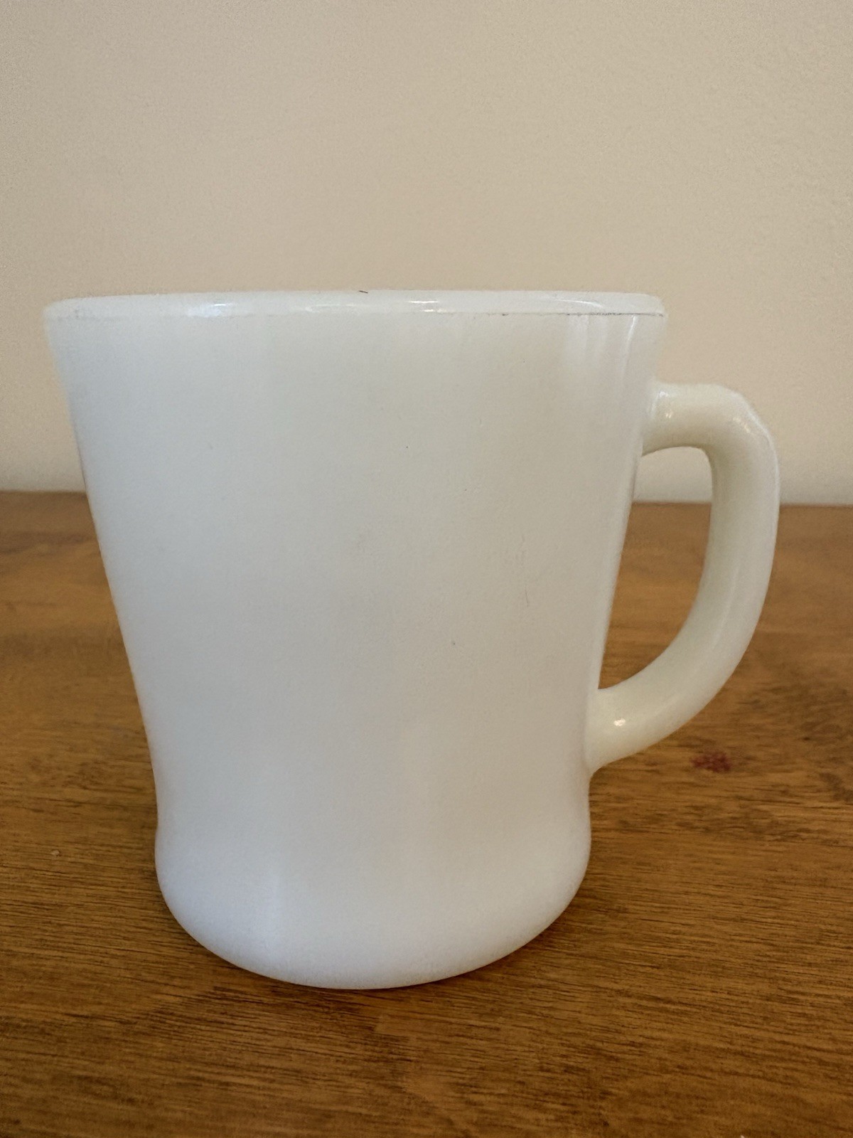 Fire-King White Milk Glass Coffee Mug 9 oz Decorated Mid-Century Modern