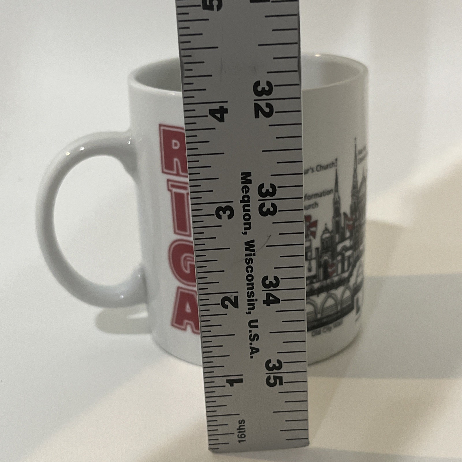 RIGA LATVIJA COFFEE MUG. Art Deco Print Mug. B120