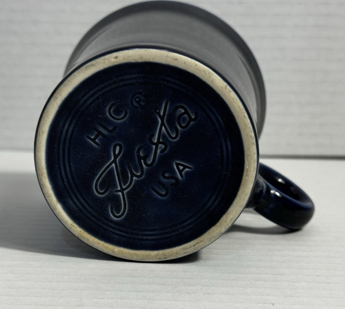 Fiesta HLC Navy Blue Ring Handle Coffee Mug USA Ceramic 3.5 Inch