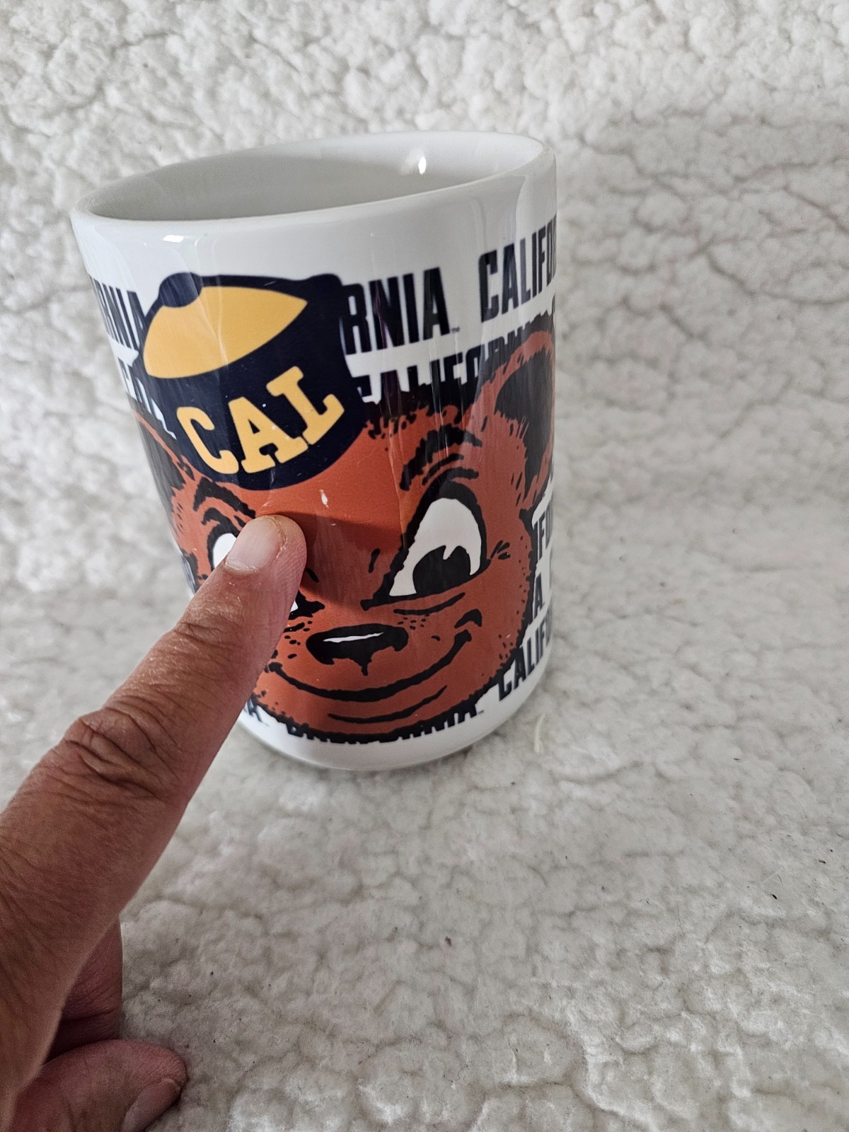 Vintage University Of California Cal Berkeley Bears Coffee Mug Thailand White 5″