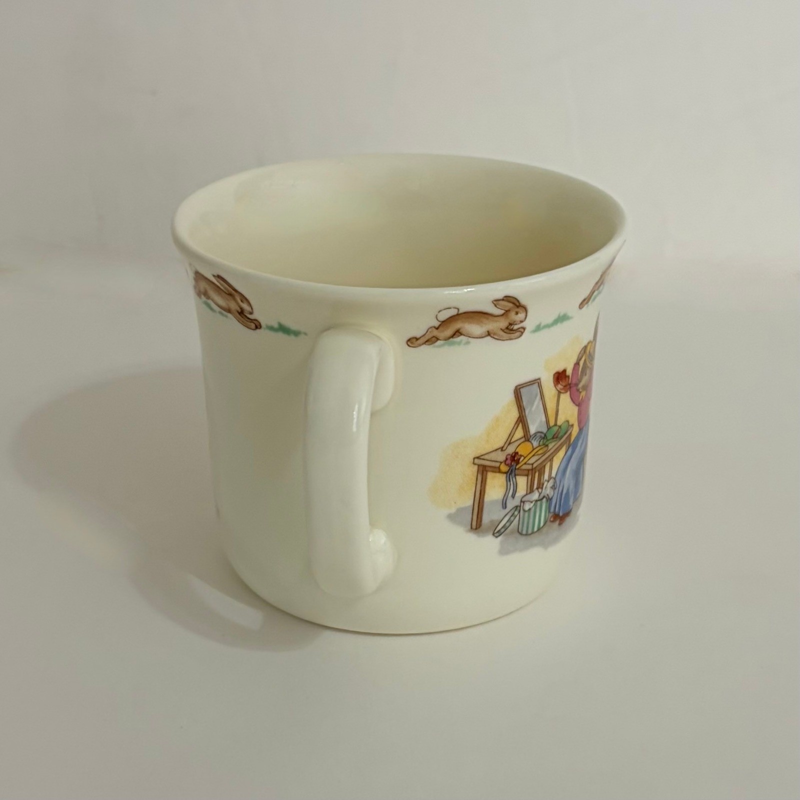 Royal Doulton BUNNYKINS Fine Bone China Two Handled Mug Milk Juice Bunny Bunnies