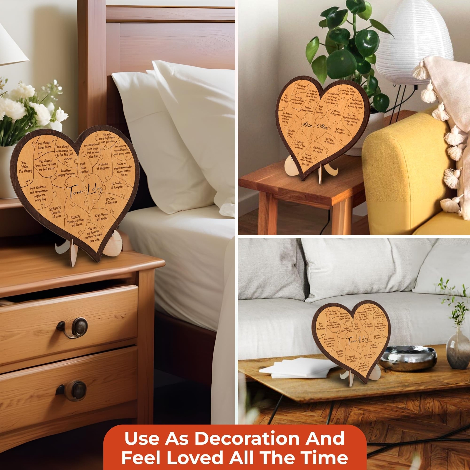 1 Year Anniversary Wood Gifts for Him Boyfriend – One Year Anniversary Wooden…