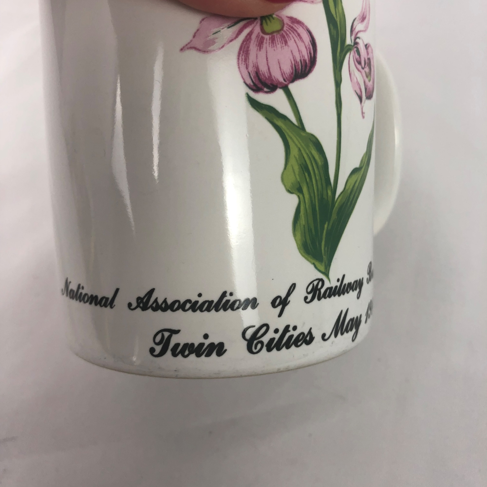 VTG N.A.R.B.W. 1986 TWIN CITIES CONVENTION COFFEE MUG ORCHID CUP