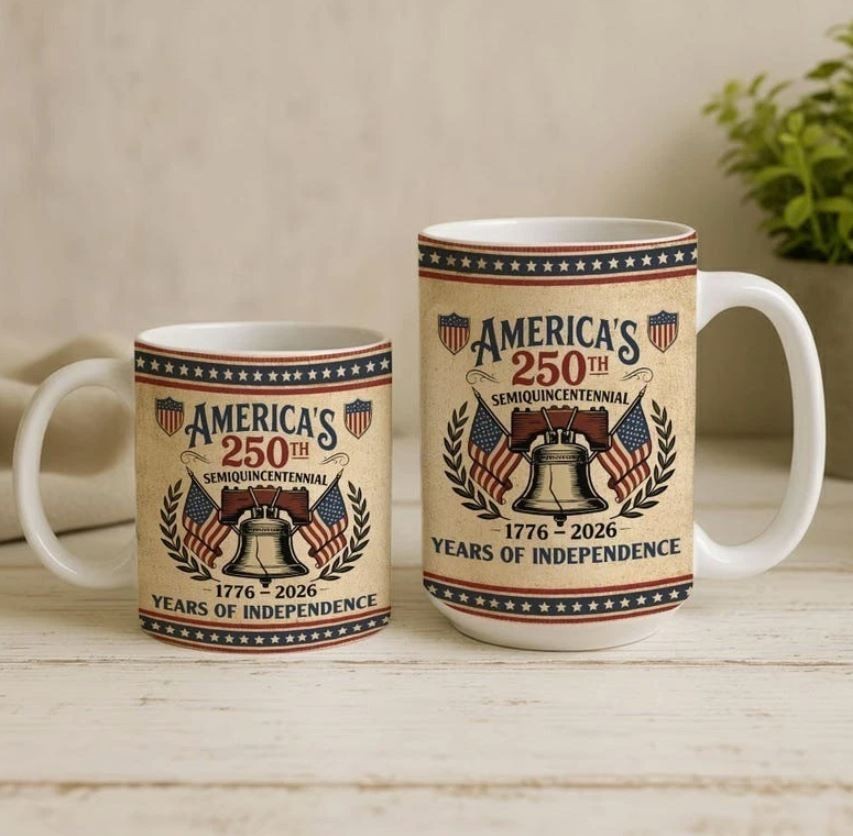 America’s 250th Anniversary Mug-Semiquincentennial 1776-2026 Coffee Cup…
