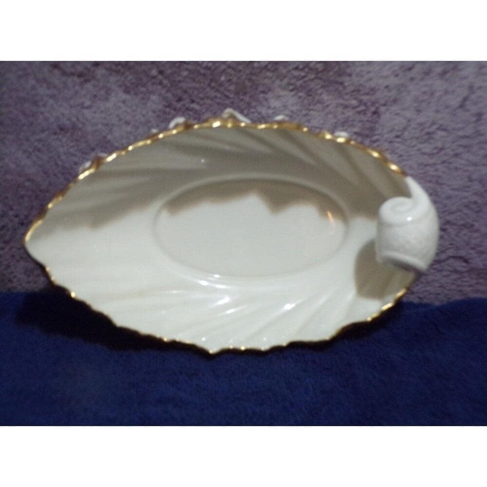 Lenox Oval Acanthus Candy Dish w/24K Gold Trim