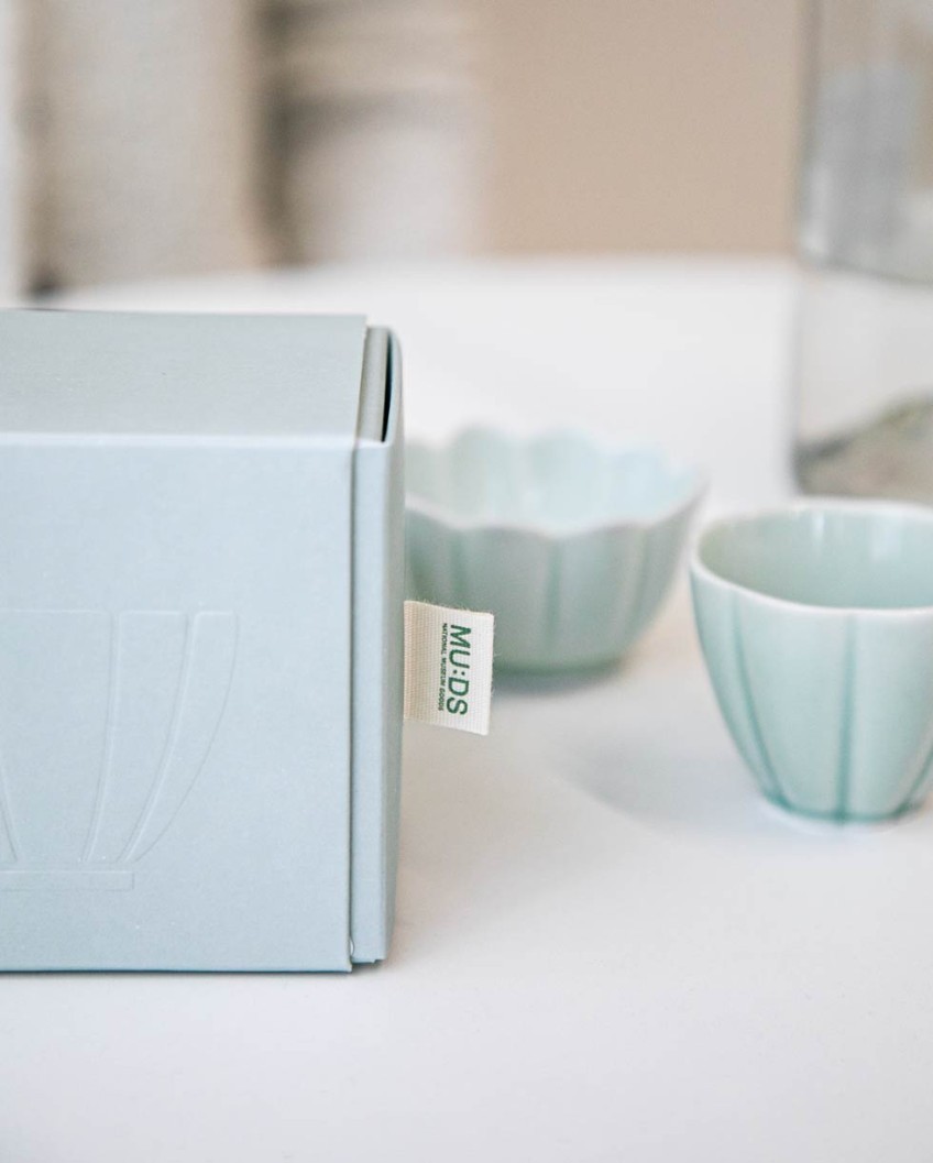 Korean Celadon Tea Cup Set of 3 (Traditional Goryeo Style Ceramic Gift)