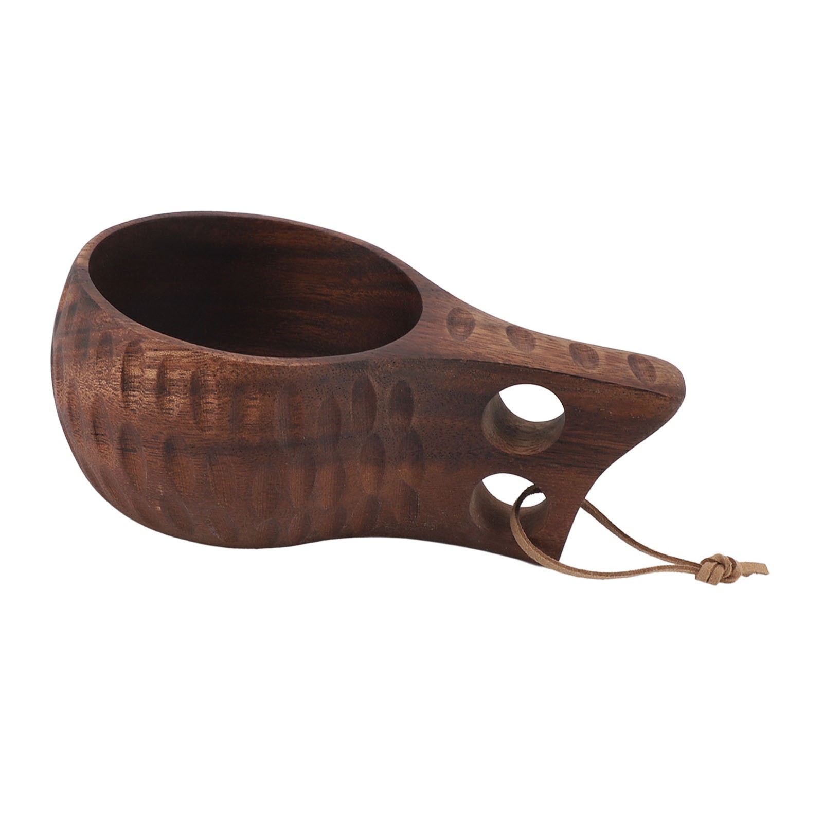 350ML Wooden Cup With Handle Portable Multifunctional Wood Mug Drinking Cup For