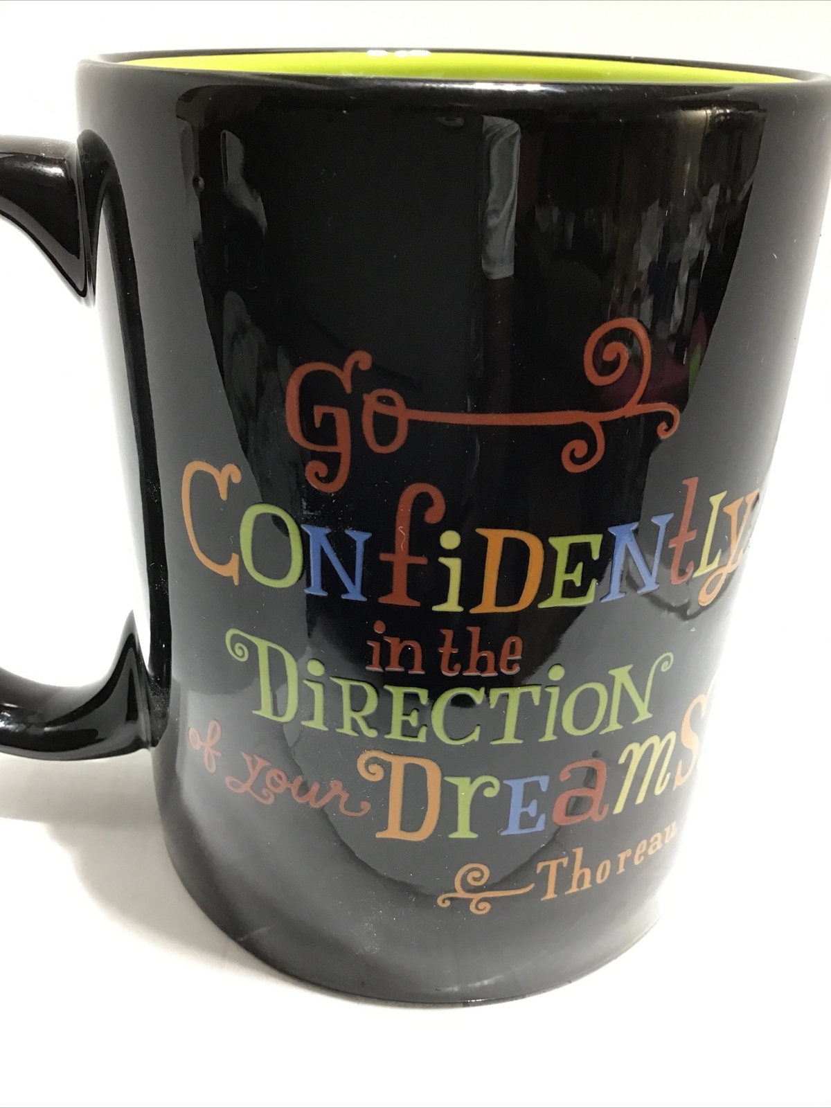 GO FOR YOUR DREAMS COFFEE MUG. GO CONFIDENTLY MUG. Art Deco Mug. B257