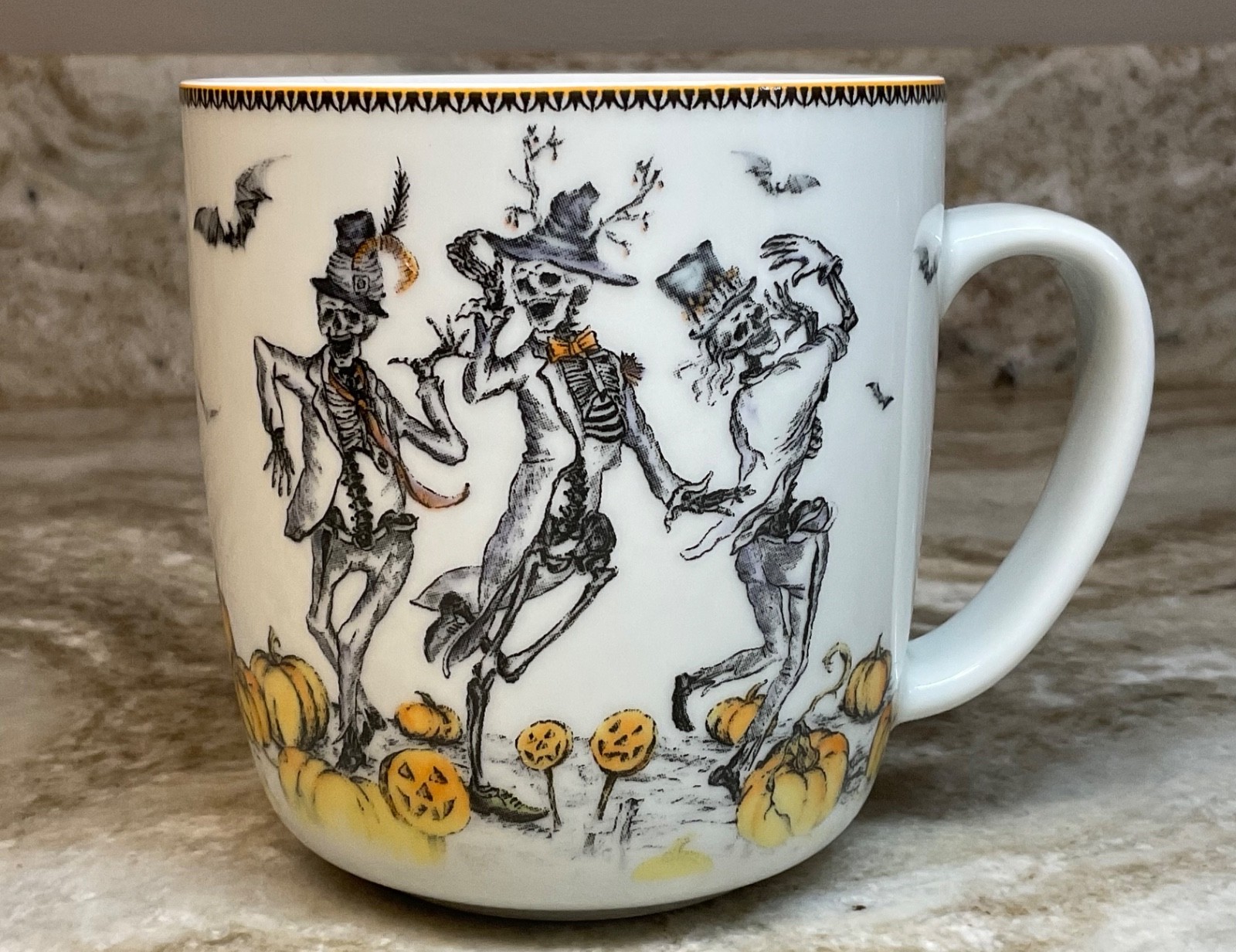 Halloween Coffee Mug Haunted Host Scary Ghost Pumpkins Williams Sonoma New