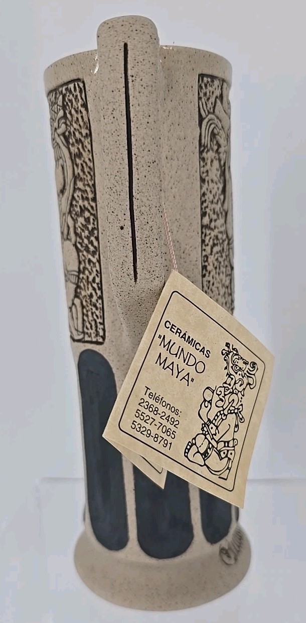 NEW Handmade Keramike Maya “Mundo Maya” MAYAN AZTEC COFFEE MUG – Guatemala