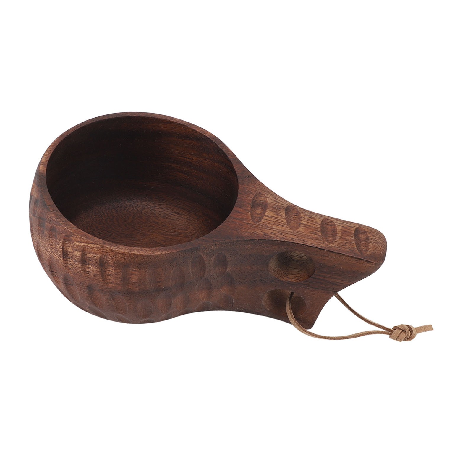 350ML Wooden Cup With Handle Portable Multifunctional Wood Mug Drinking Cup For