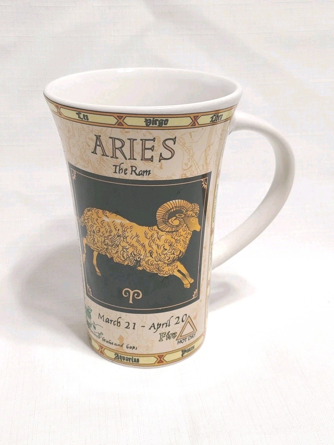 DUNOON Scottish Fine Stoneware ARIES Tall Coffee Mug ZODIAC by Jack Dadd