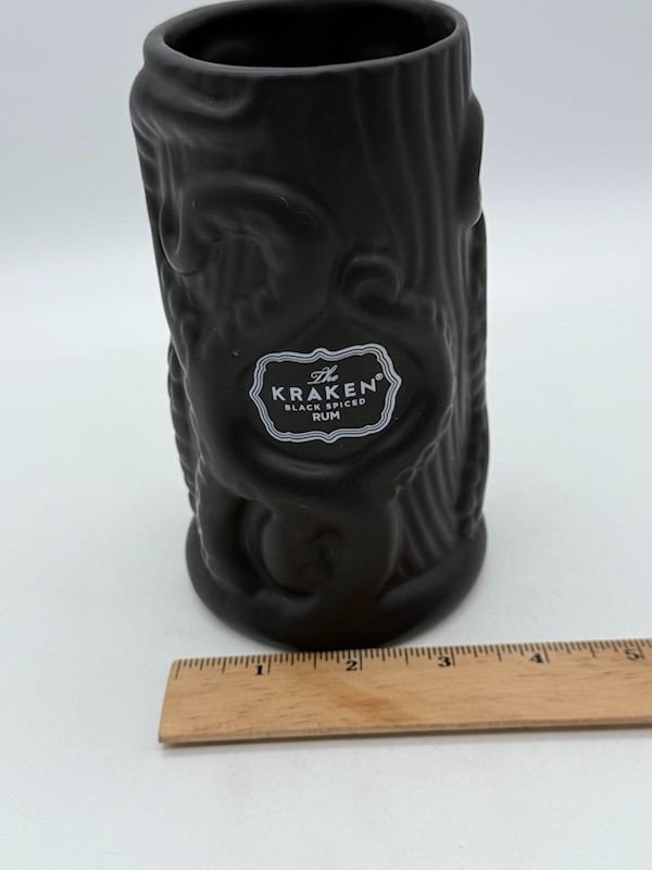 Release the Kraken Black Spice Rum Tiki Mug Matte Black