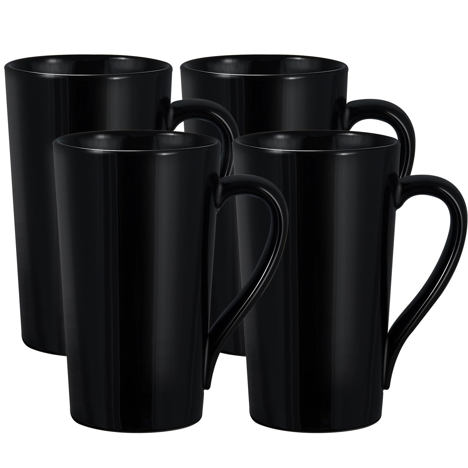 20oz Porcelain Coffee Mugs Set of 4, Large Tall Coffee Mugs with Handles, Modern