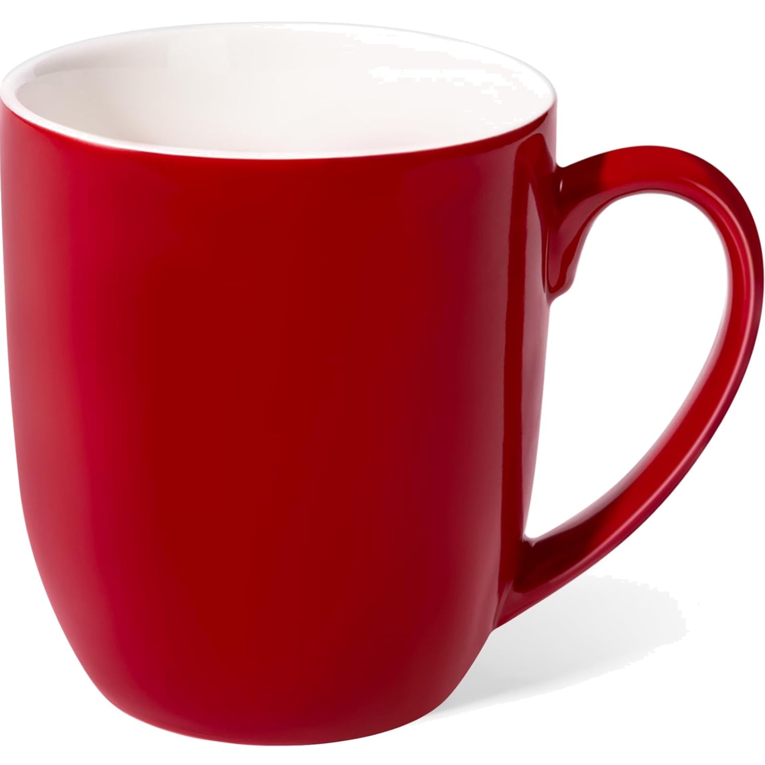 Large Coffee Mug 16 oz Red Ceramic Dishwasher Safe Round Shape