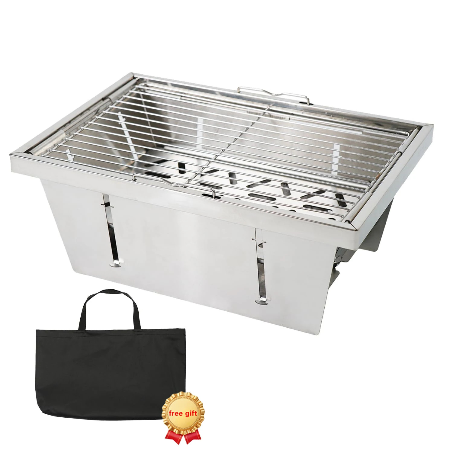 304 IGT 1Unit Grill Stainless Steel Outdoor Camping Picnic Tourist Tabletop Cook