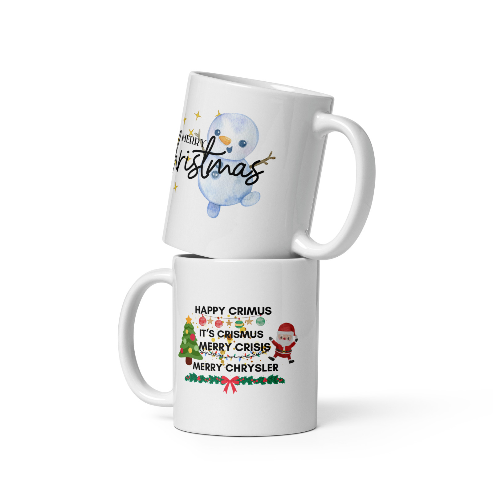 Christmas Mug Holiday Merry Crisis Coffee Cup 11 oz Funny Christmas Gift Idea