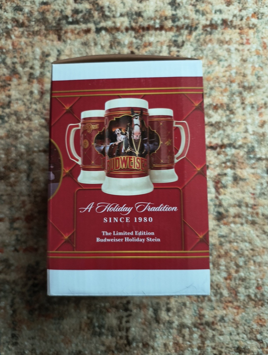 Budweiser 2022 Christmas 43rd Edition Stein Ceramic Mug Clydesdale Christmas NIB