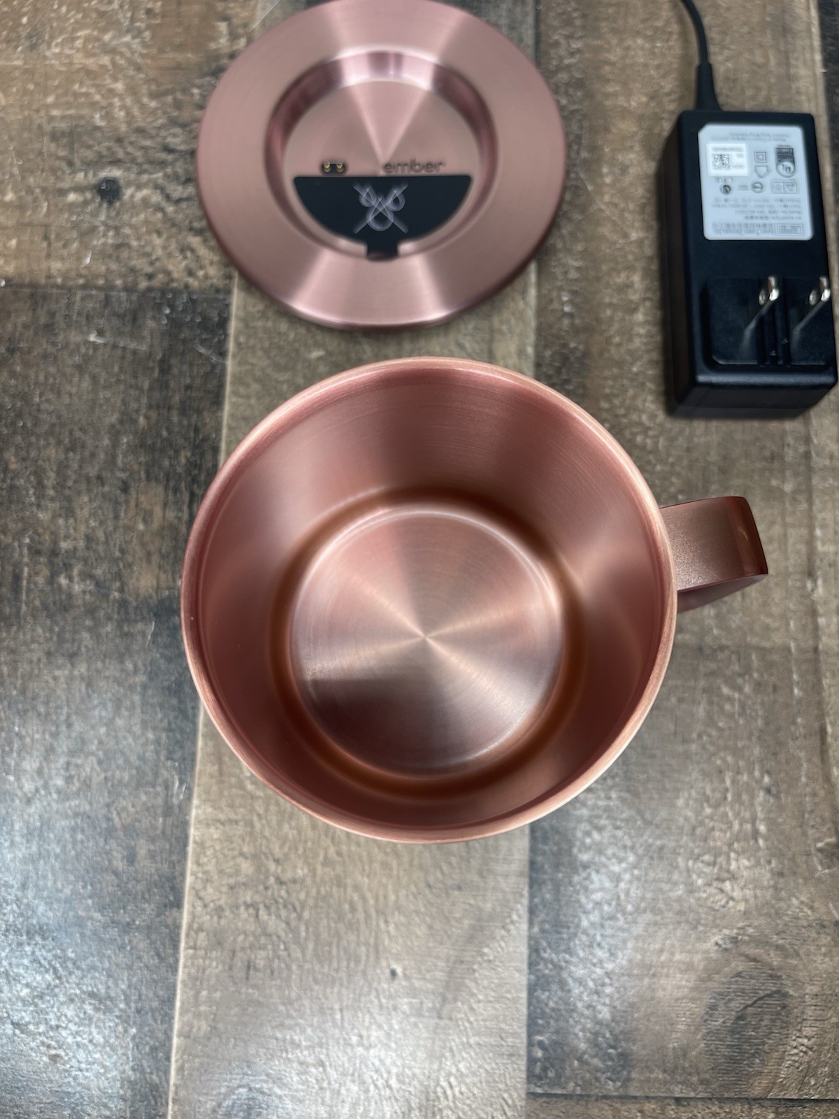 Ember Mug Heated Temp Control Coffee Mug 10oz Copper w/ Coaster & Adapter