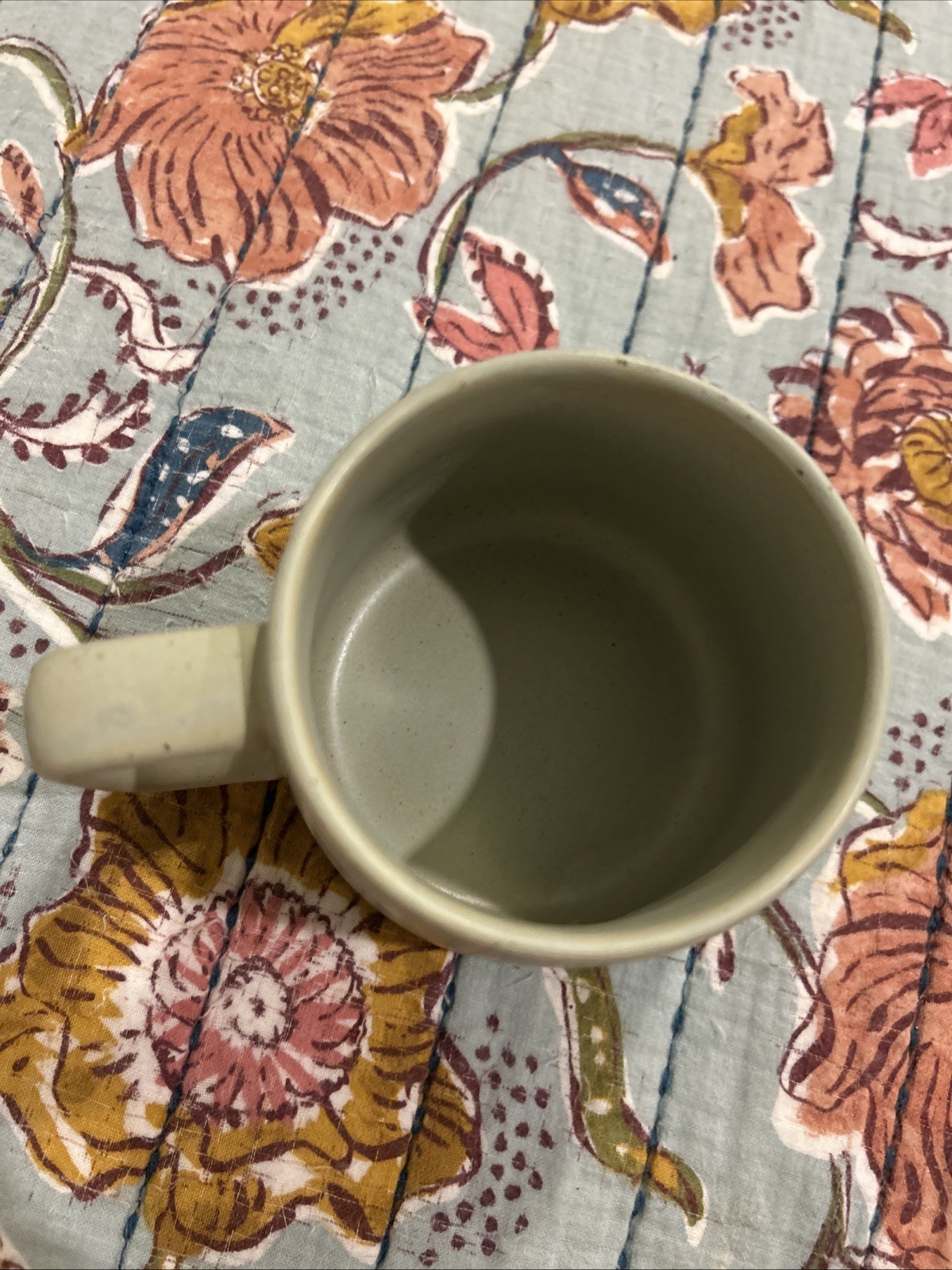 13 fl oz Stoneware Coffee Tea Cup Mug Green Hearth & Hand with Magnolia