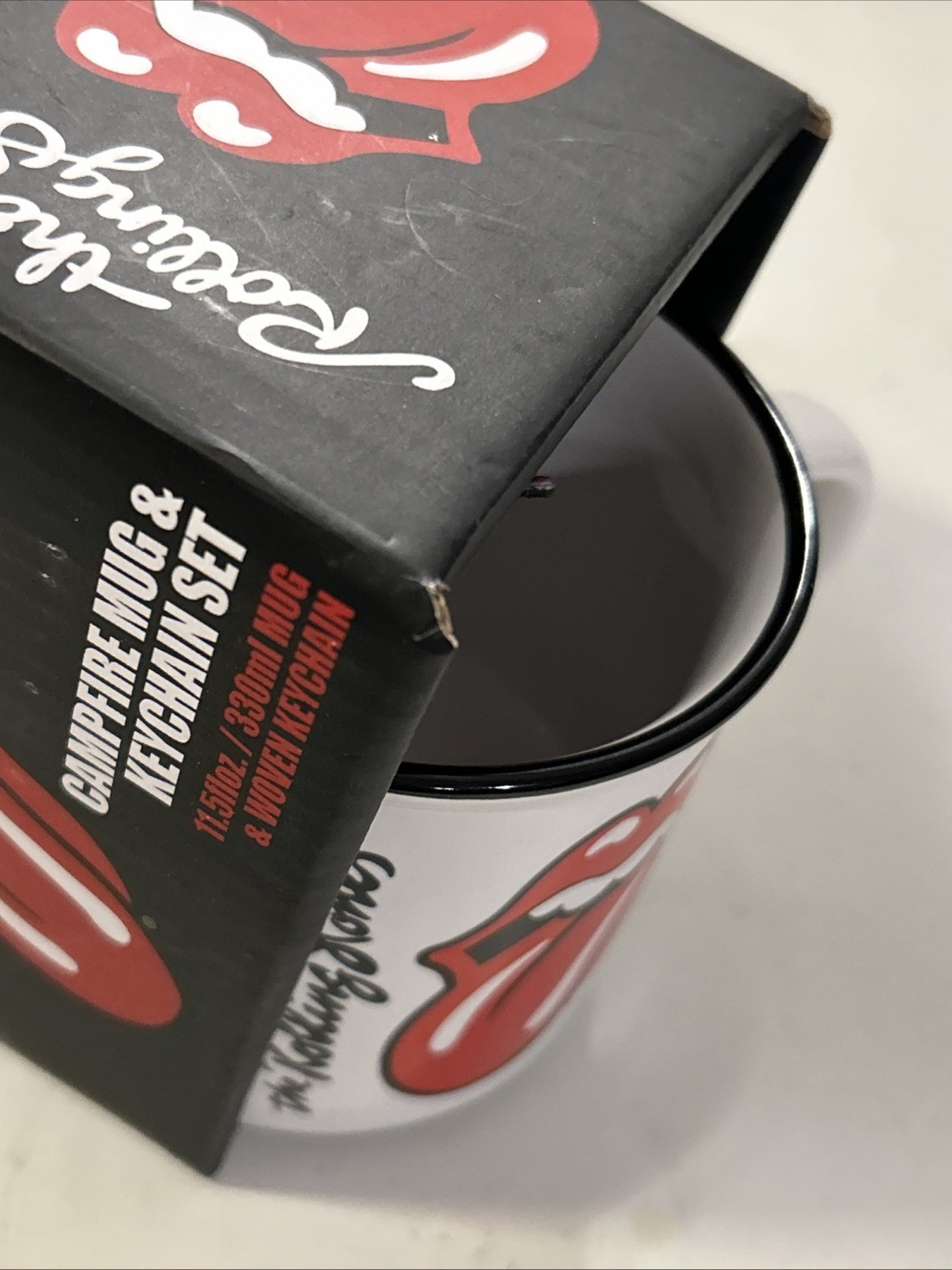 The Rolling Stones Mug Lips White New 5080