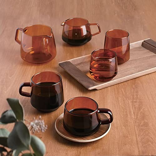 KINTO SEPIA Cup 270ml Amber Heat-Resistant Glass Coffee Tea Mug Japan New 21740
