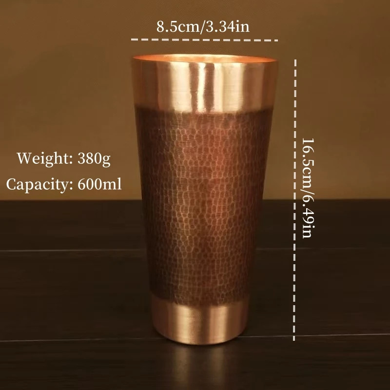 Pure Copper Coffee Cup Handcraft Engraving Hammer Texture Milk Tumbler Beer Mug