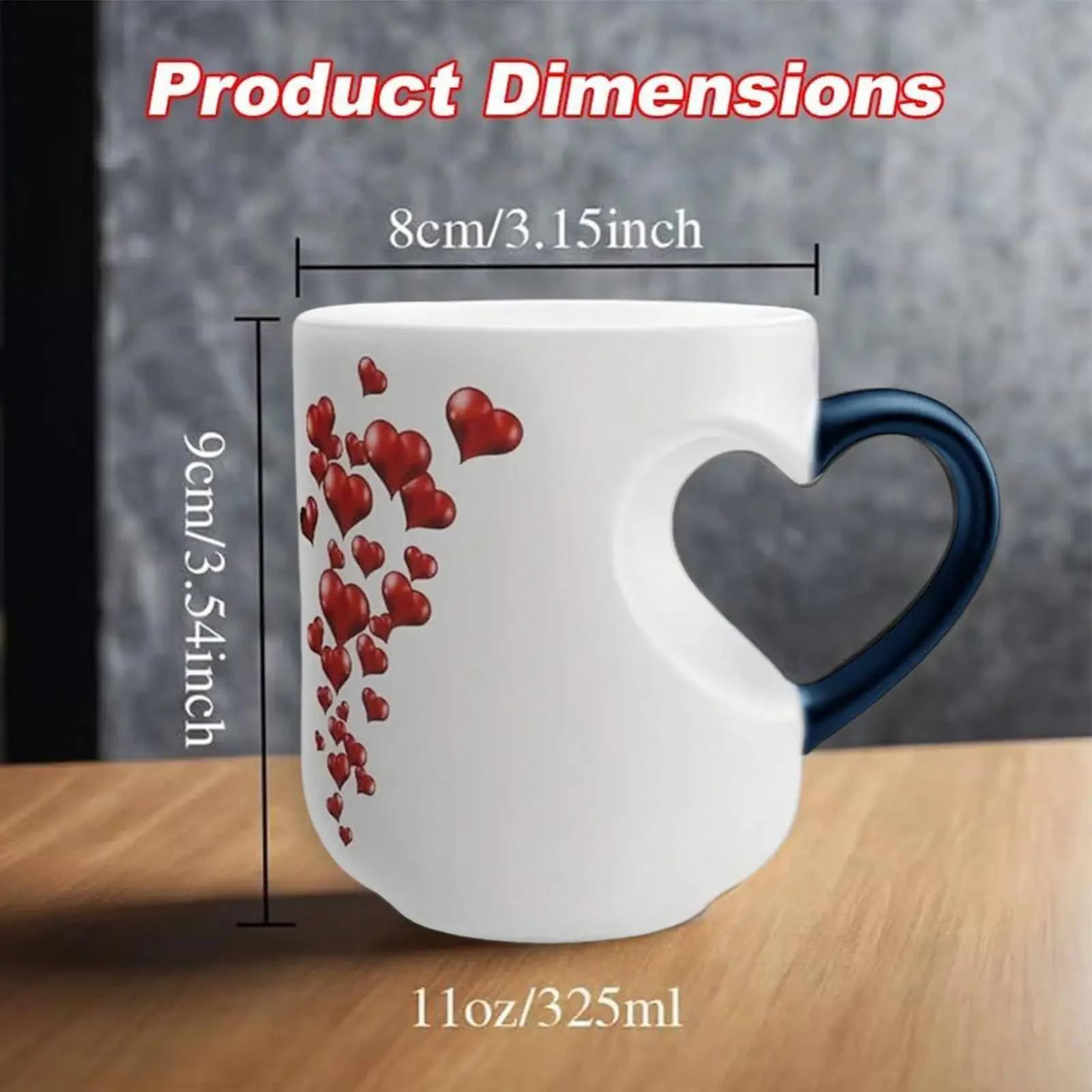 Heart Color Changing Ceramic Coffee Mug Heat Sensitive Cup Buy 3 Get 1 Free