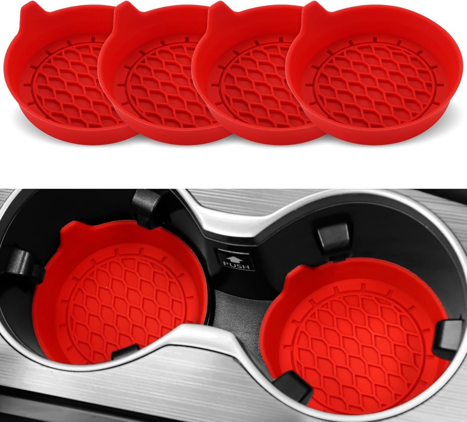 Car Cup Holder Coaster Silicone Cup Holder Insert Universal Non-Slip Cup Holders