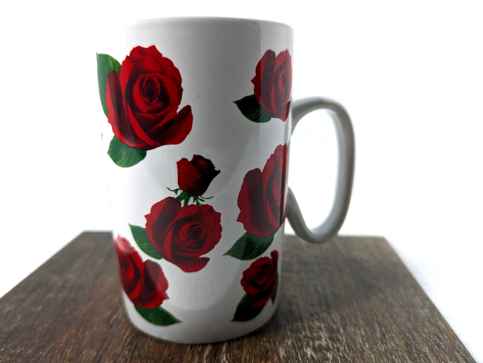 One Dozen Red Roses Coffee Mug Tea Cup Ceramic Perfect Gift Flowers Holiday