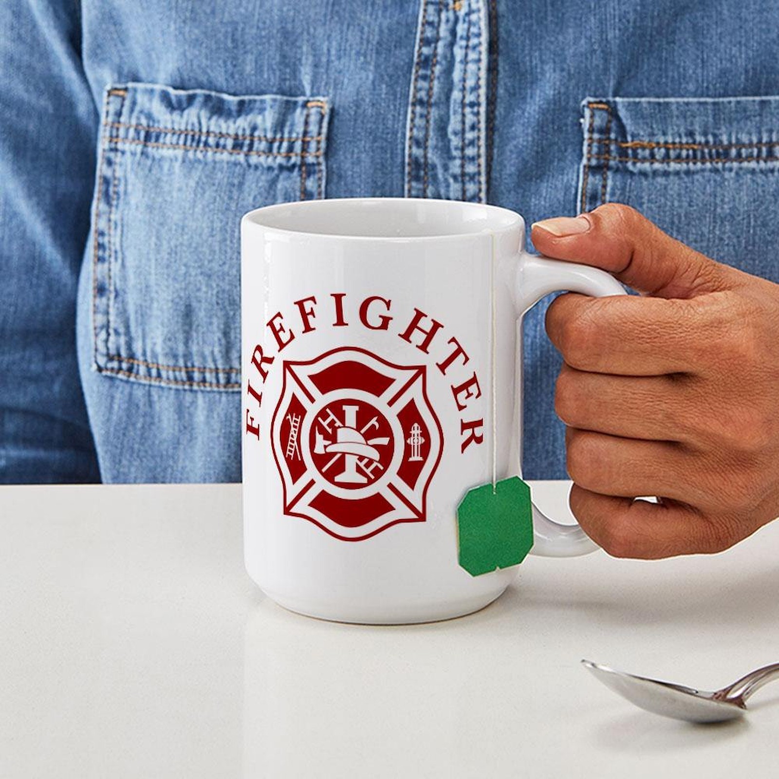 CafePress Firefighter Coffee Mug, Large 15 oz. White Coffee Cup (264120709)