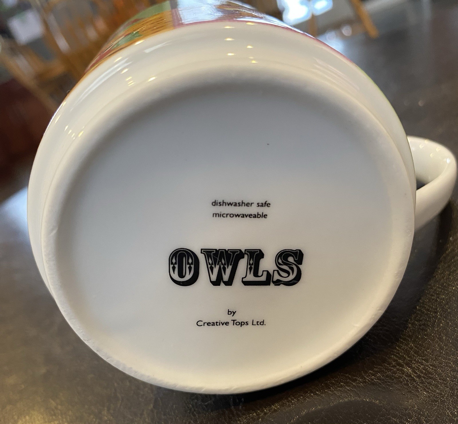 Whimsical Owls Coffee Tea Cup Mug by Creative Tops Birds Quilt Cute Colorful