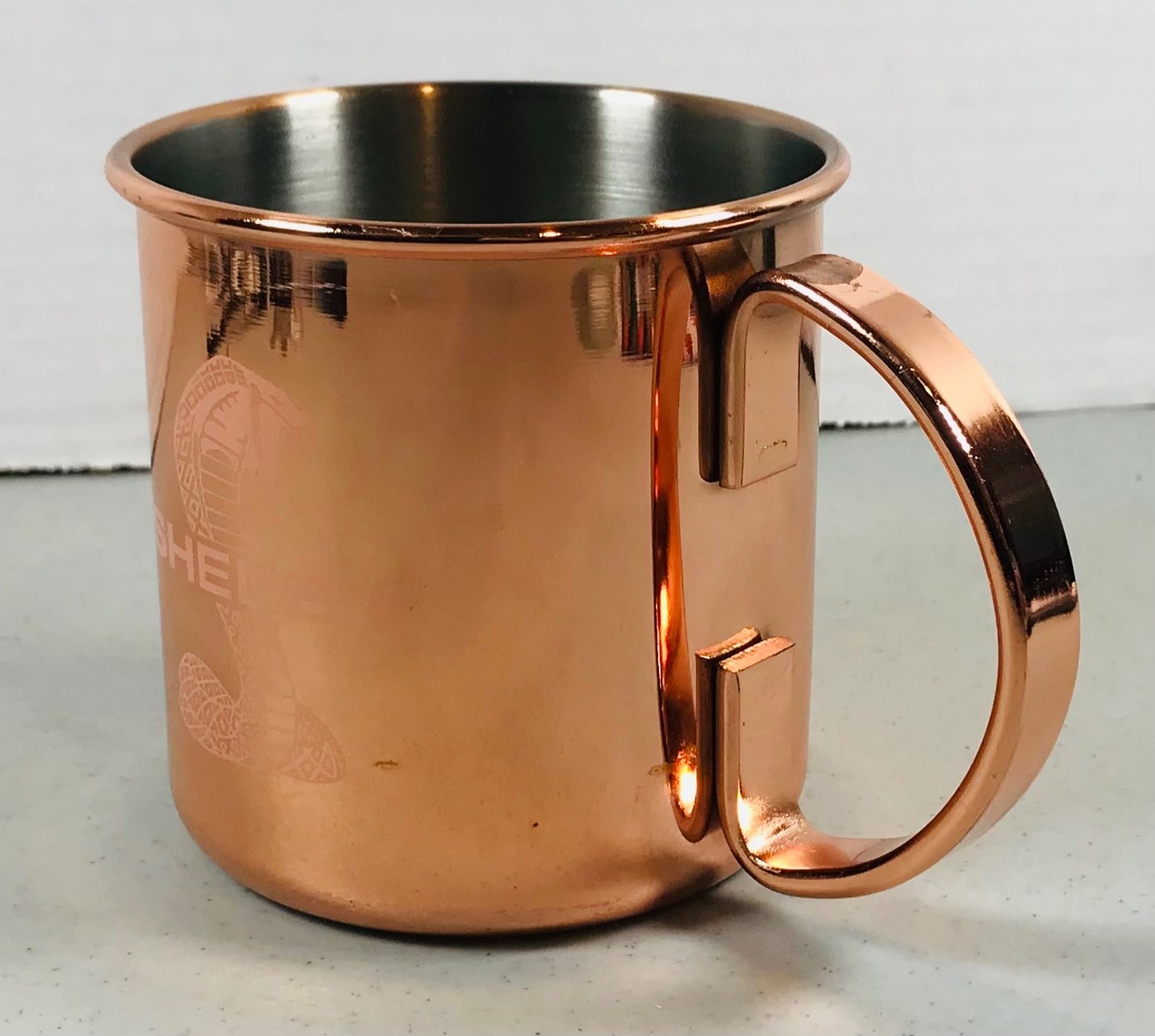 Shelby Cobra Copper and Stainless Steel Cup Coffee Mug – 3.5 in by 3.5 in