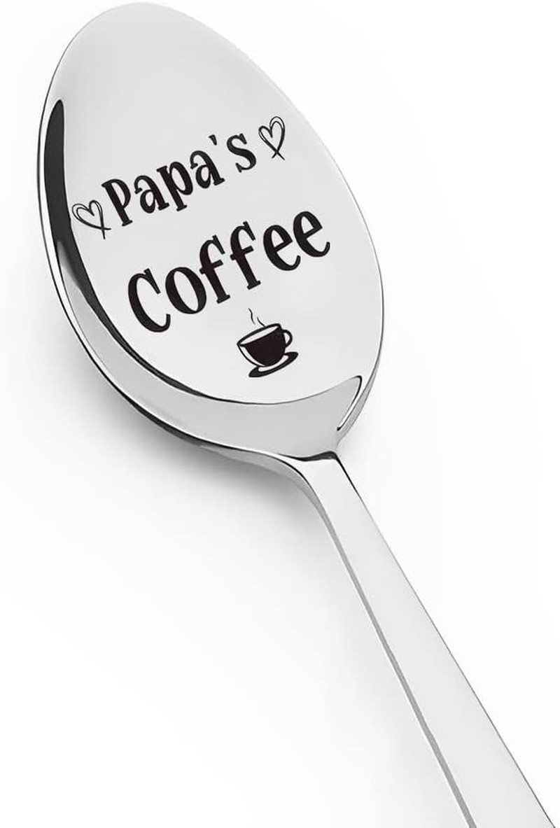 Best Papa Coffee Spoon Gifts for Grandpa, Happy Birthday Retirement Gifts for Me