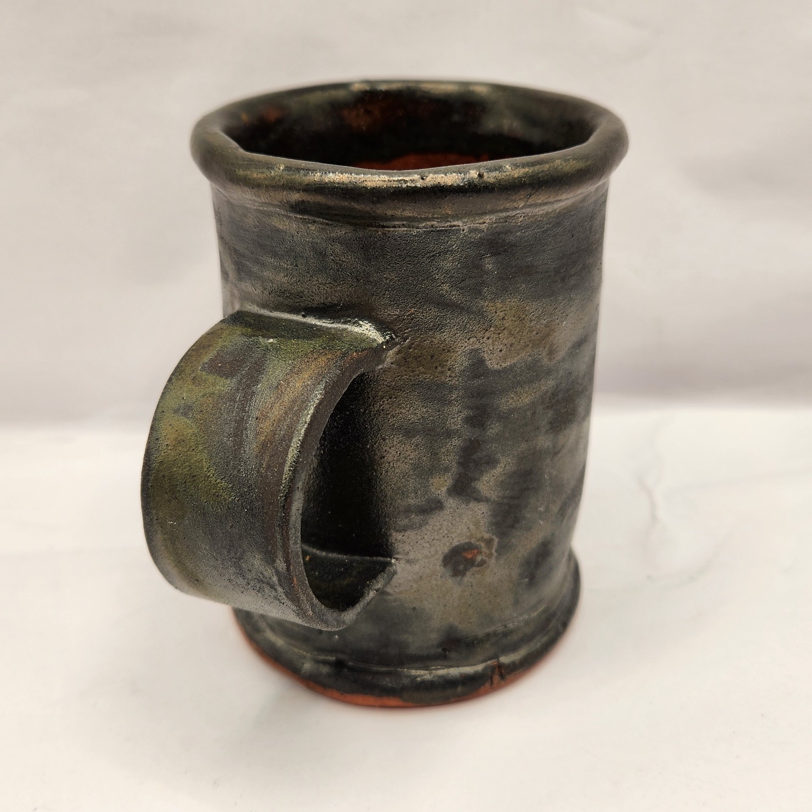 Art Deco Mug Coffee Cup Kitchen Collectible Handle 2 Tone Swirl