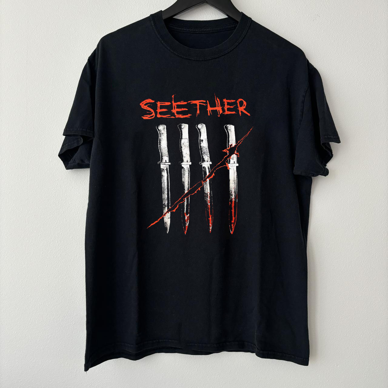New Hot Seether Karma And Effect Cotton Black S-5XL Unisex Shirt AA313