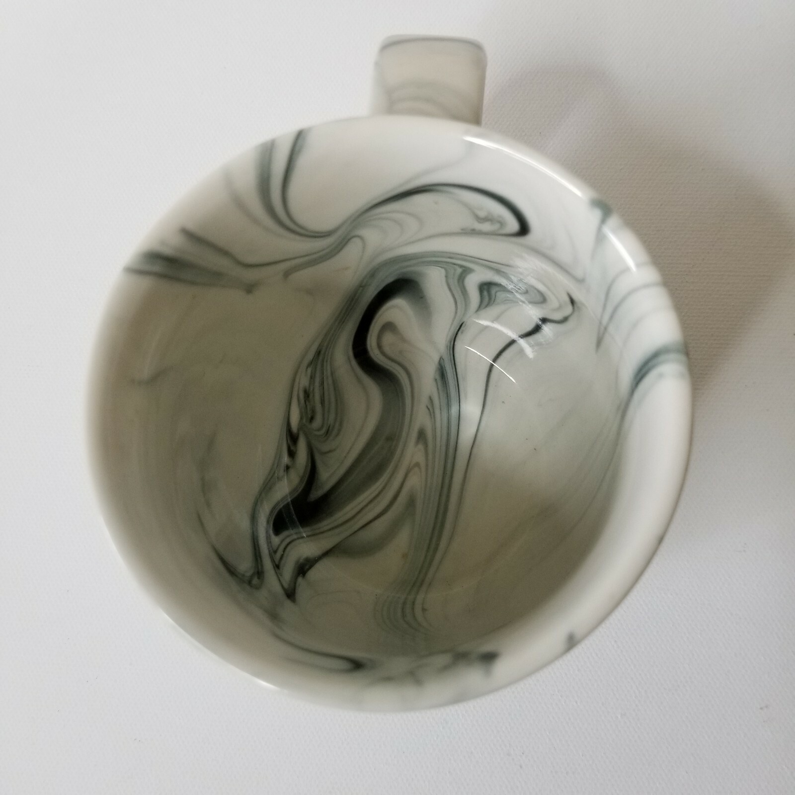World Market Jade Green Marled Swirl Ceramic Mug Coffee Tea
