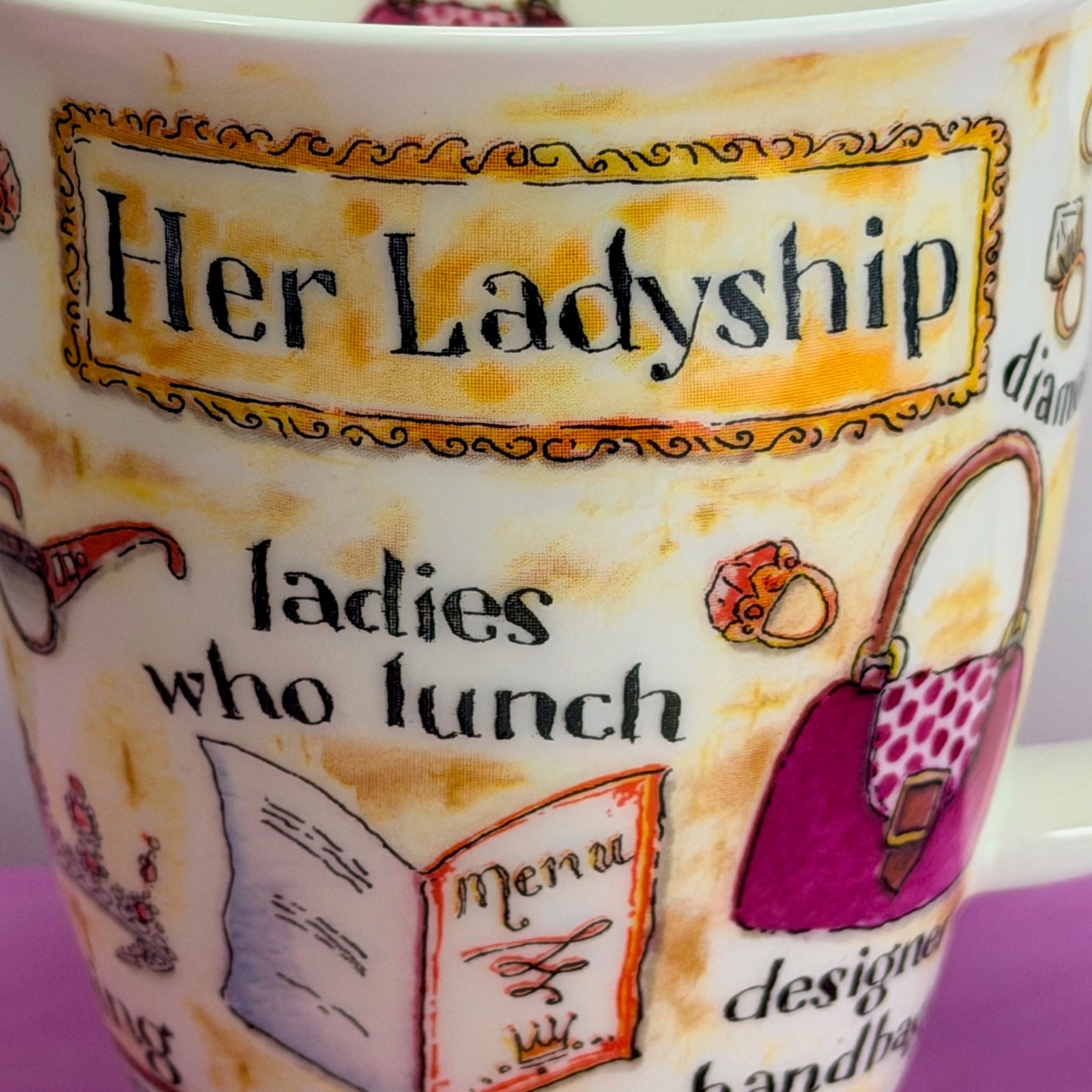 Dunoon Mug Her Ladyship By Kate Mawdsley Fine Bone China Illustrated