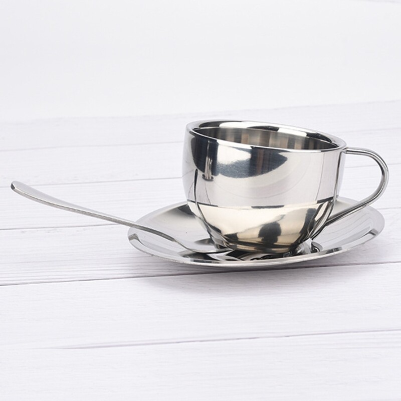 European-style Coffee Cup with Saucer and Spoon Three-piece Set for Hot Milk Tea
