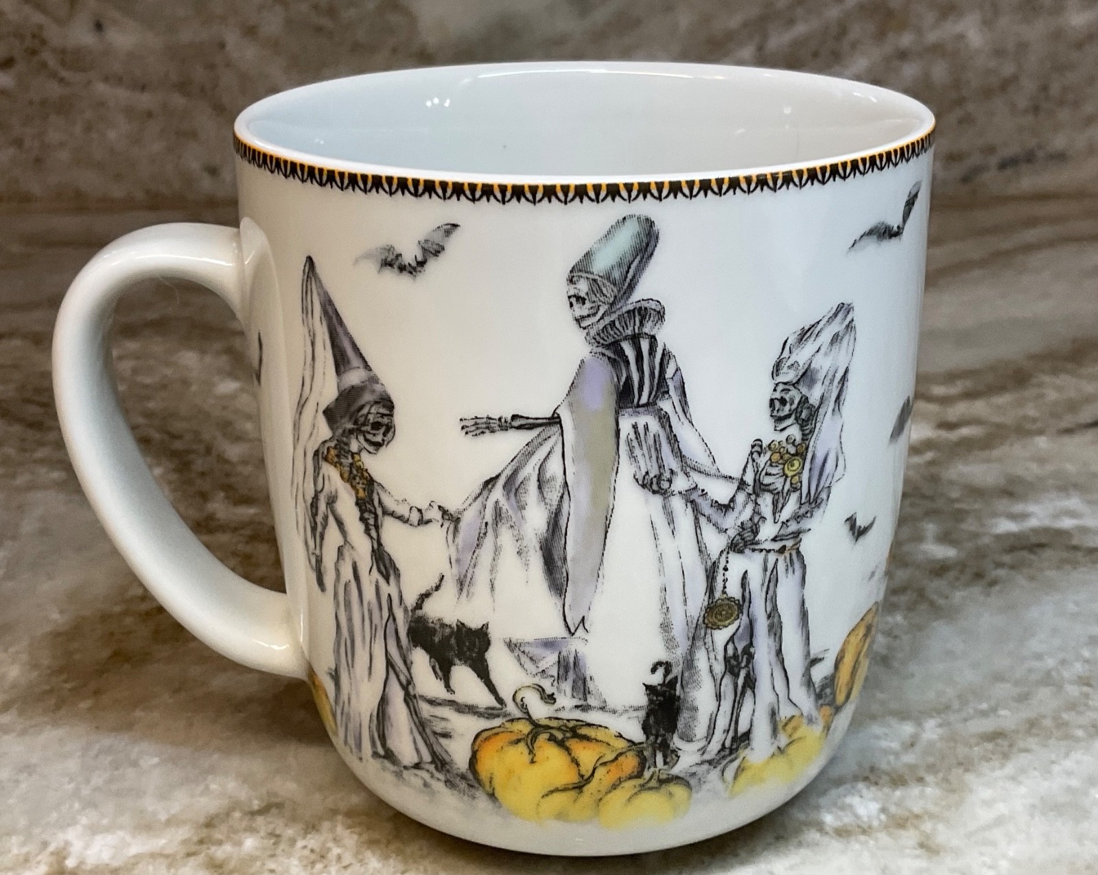 Halloween Coffee Mug Haunted Host Scary Ghost Pumpkins Williams Sonoma New
