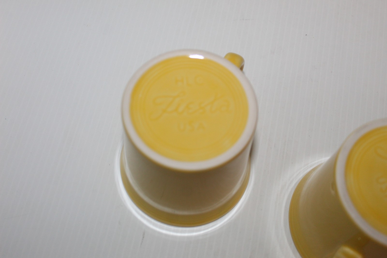 Fiesta Fiestaware Yellow Coffee Mug Cup Set of 2 HLC USA Dinnerware