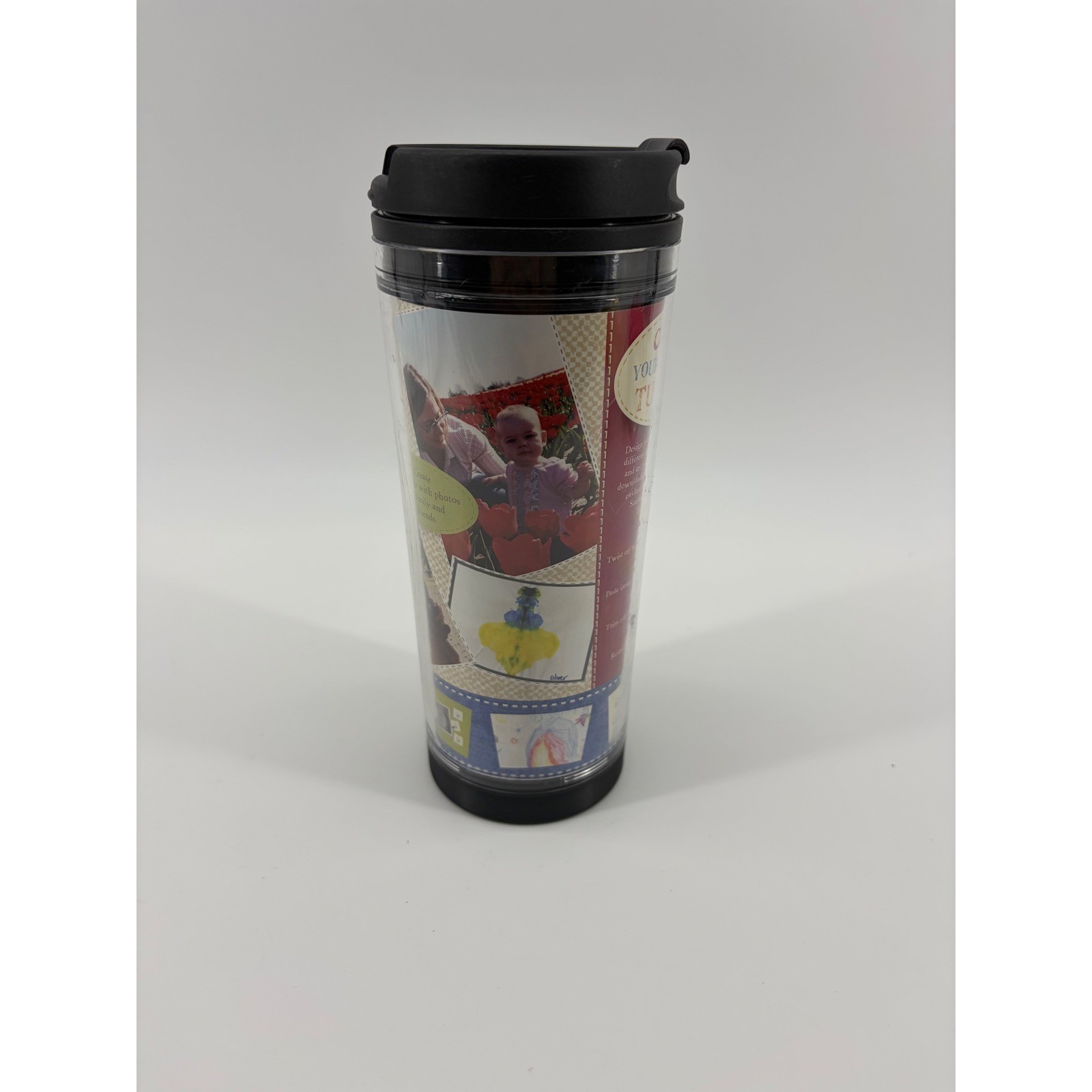 Starbucks Tumbler Create Your Own 16oz Clear Black Plastic Custom Photo