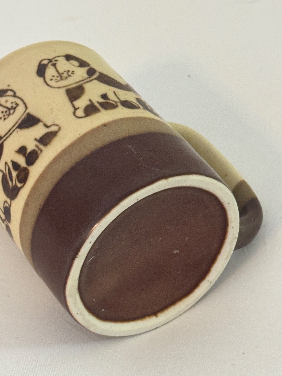 Vintage Otagiri Japan Stoneware Mug Puppy Dogs Cute Pottery Coffee Tea Mug Cup