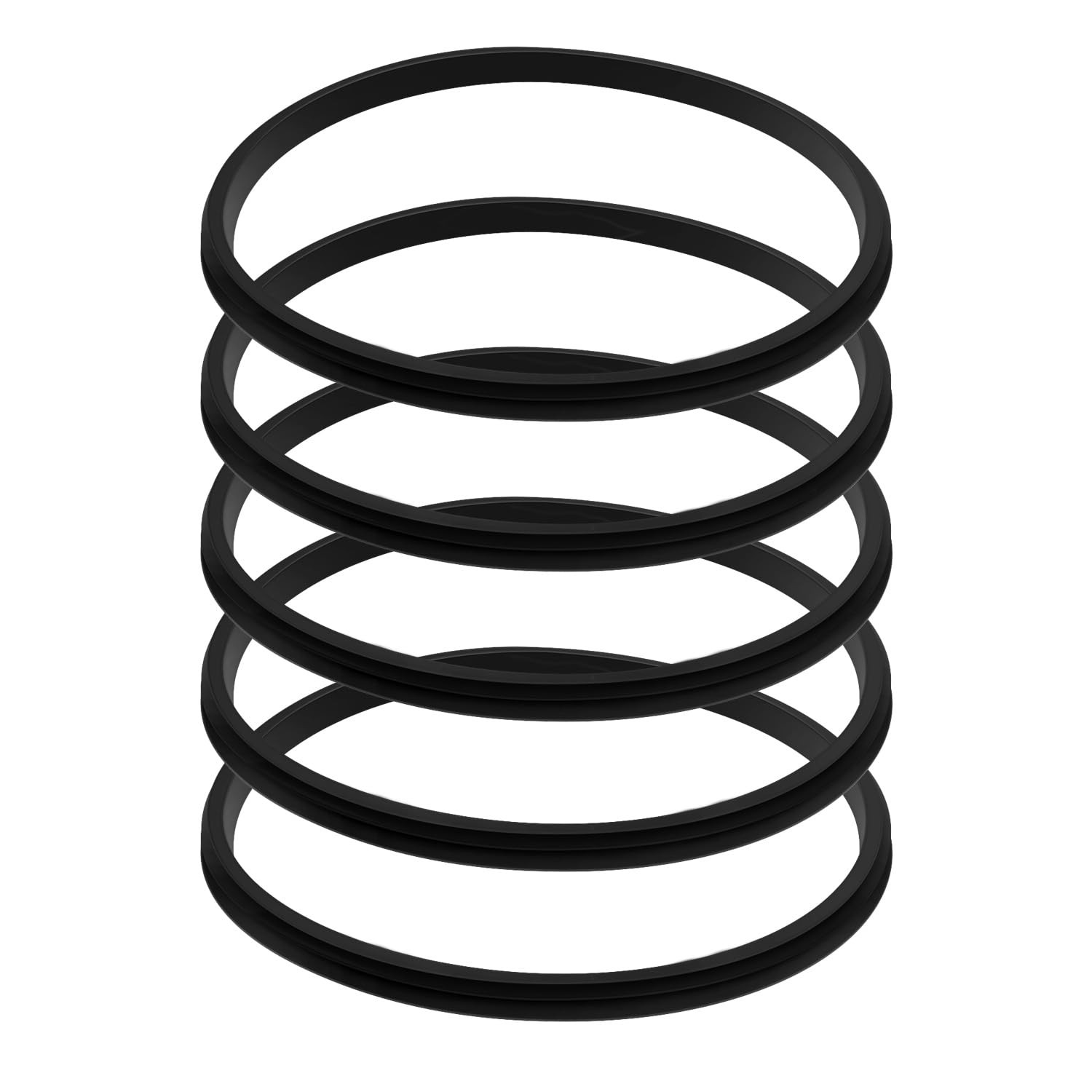 SolidSS 5 Pcs Black Replacement Lid Seal Gaskets,Rubber Seal Replacement Gask…