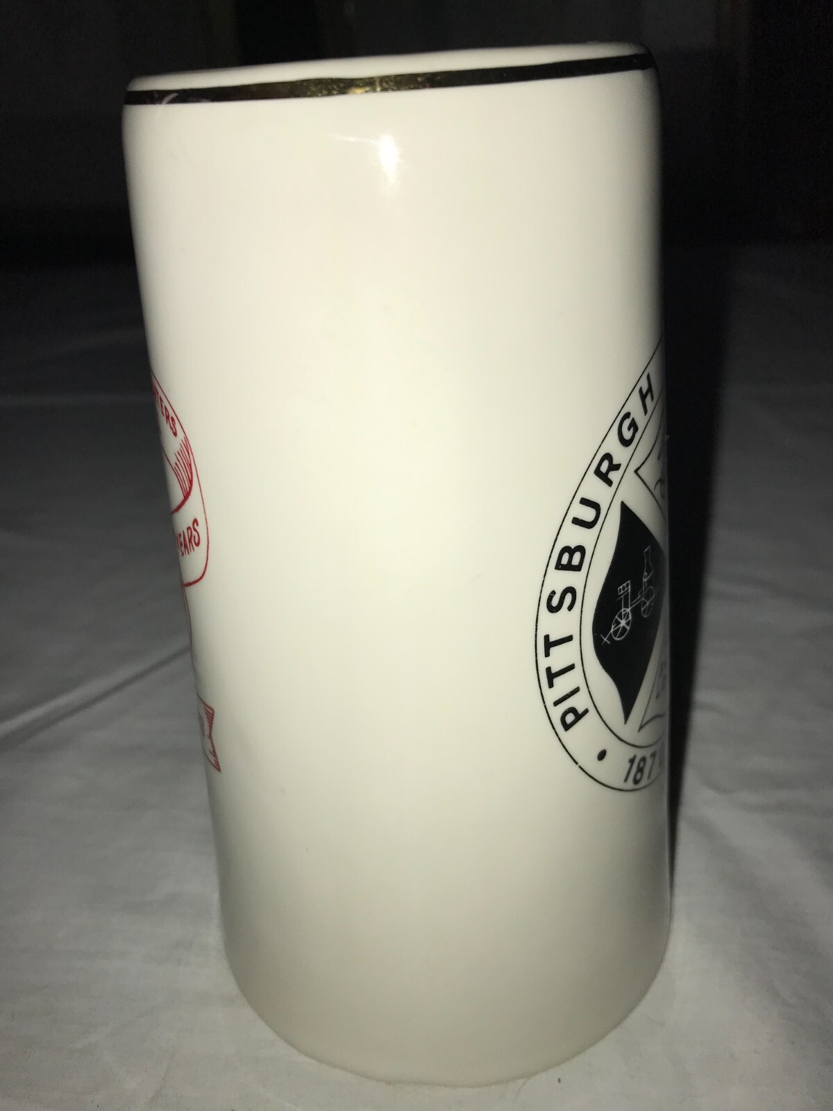 1870-1970 UGCWNA PITTSBURGH BUREAU of FIRE IAFF Local#1 AFLCIO CLC 16oz Beer MUG