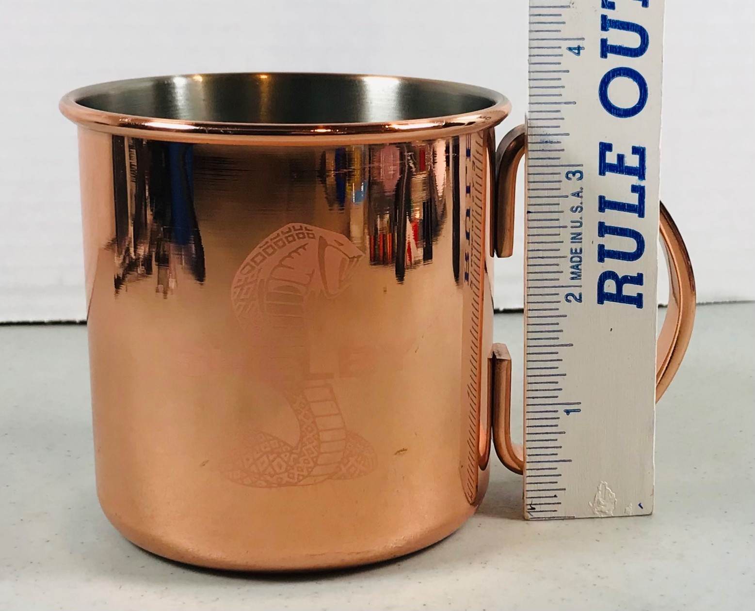 Shelby Cobra Copper and Stainless Steel Cup Coffee Mug – 3.5 in by 3.5 in