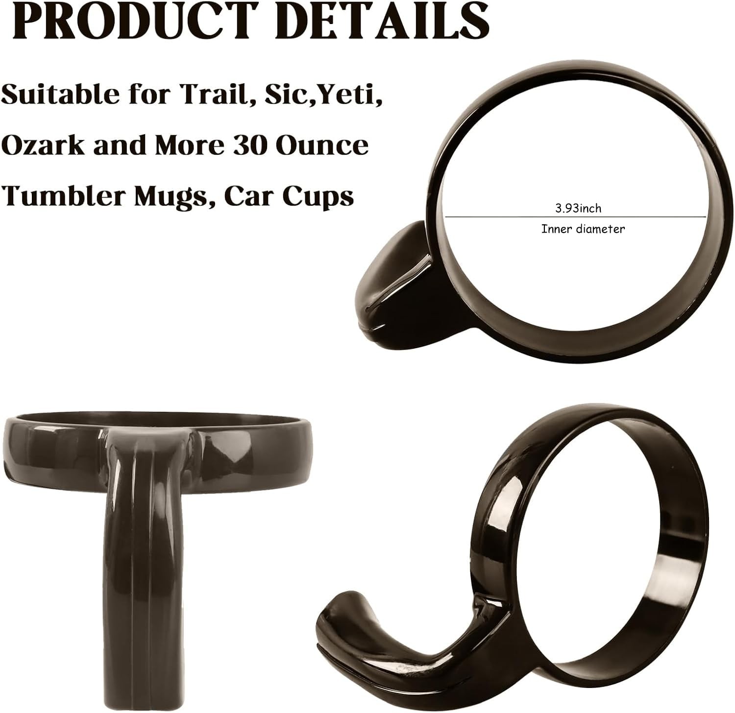 30Oz Tumbler Handle for Yeti,Suitable for tumblers 2 Pack BPA FREE Suitable f…