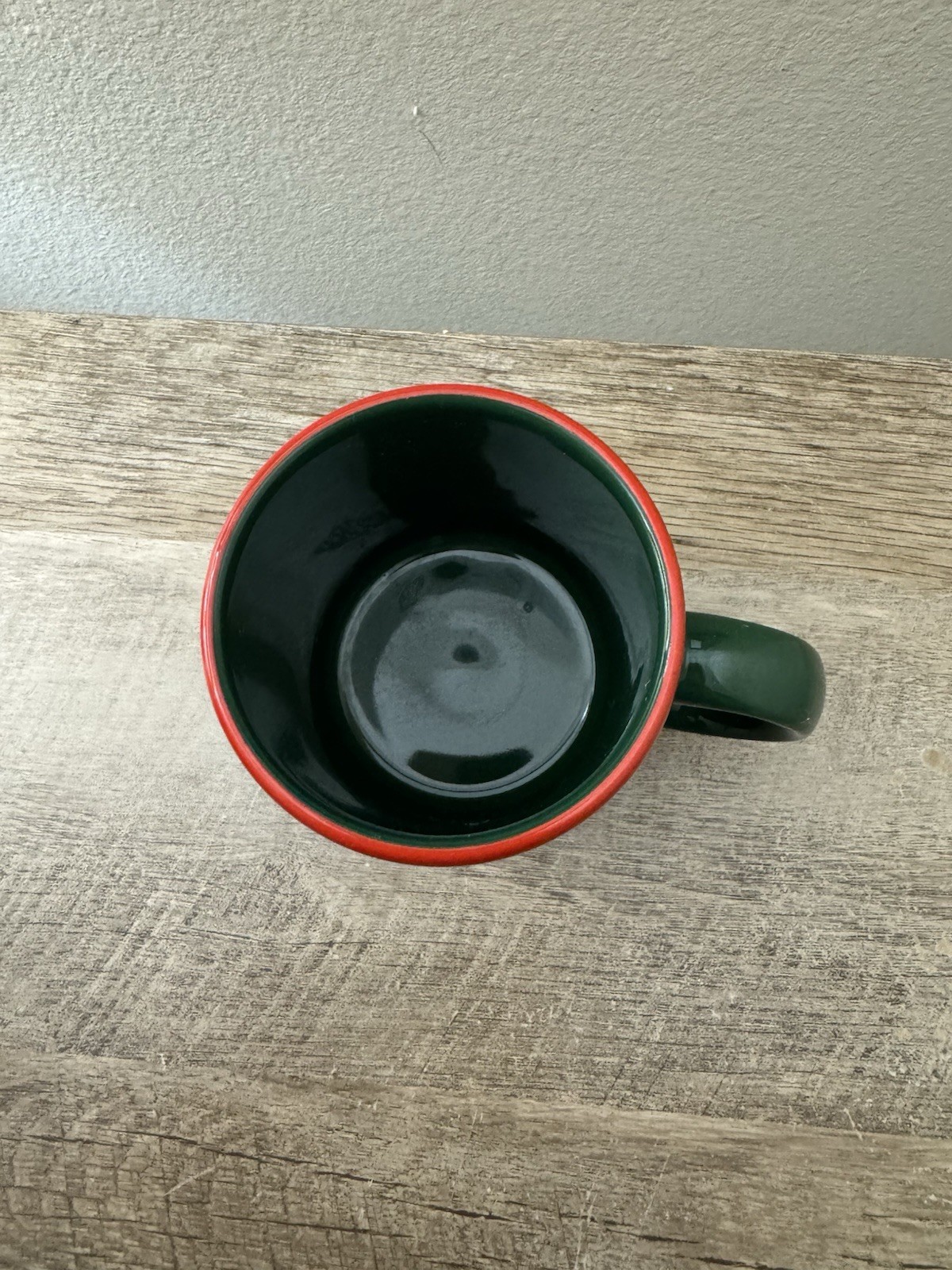 Waechtersbach Christmas Coffee Mug Green Red Flower Holidays Cup Spain