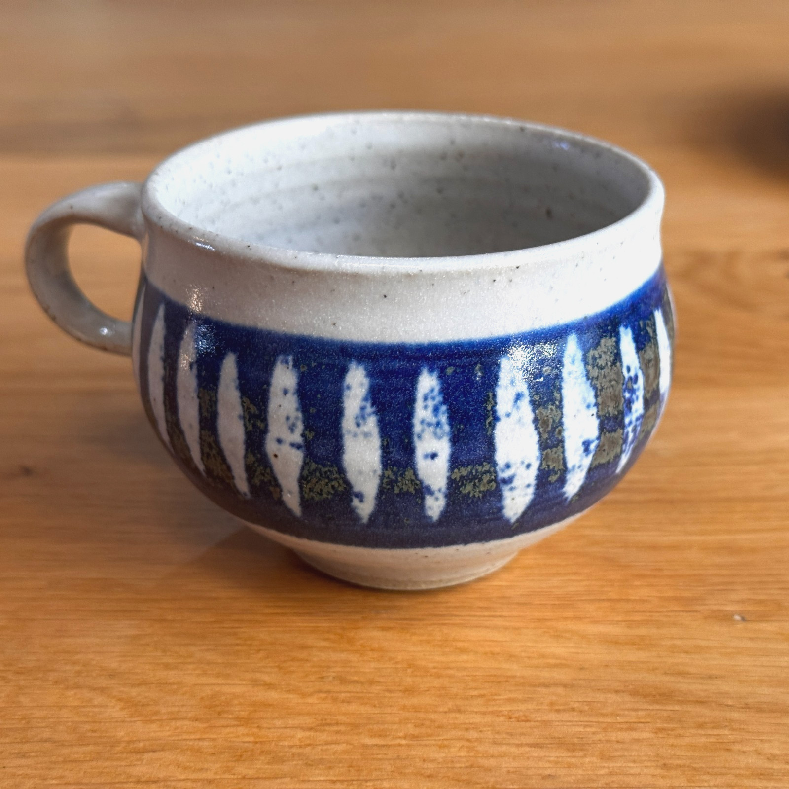 Ceramic Stoneware Artisanal Cup & Saucer 11-Piece Set, Cobalt Blue, Incomplete