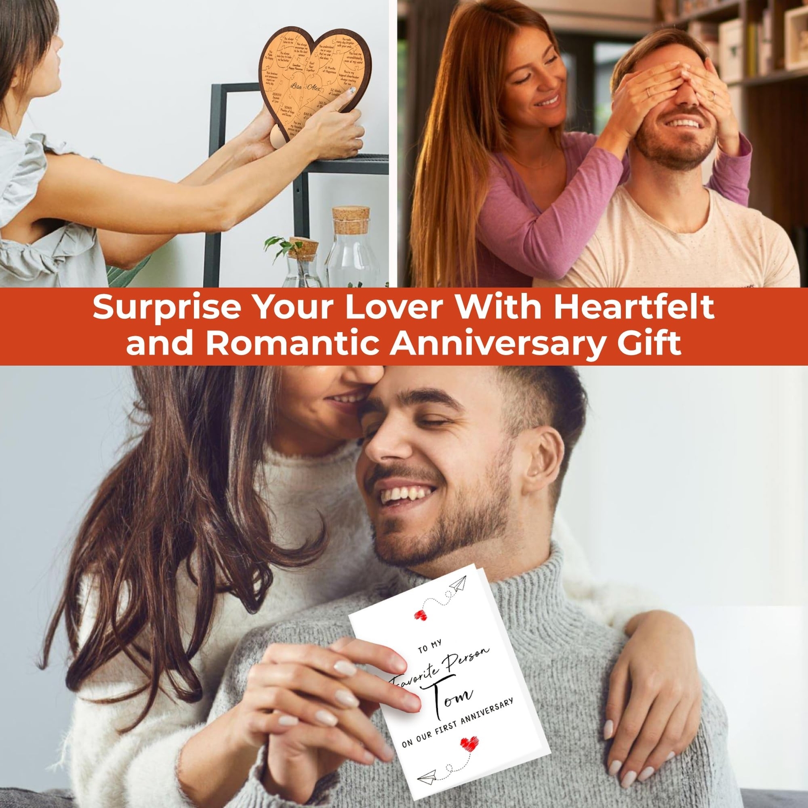 1 Year Anniversary Wood Gifts for Him Boyfriend – One Year Anniversary Wooden…